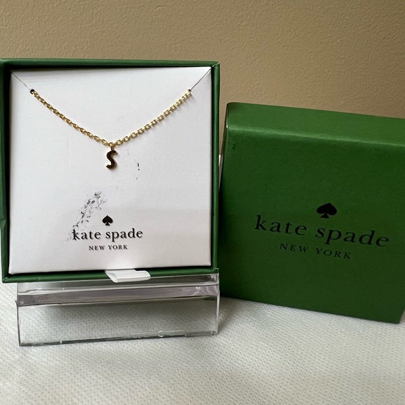 kate spade Gold Initial 'S' Initial Necklace NWT - Picture 1 of 7